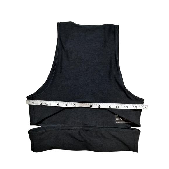 Outdoor Voices womens slashback crop tank top dark blue size S - Picture 7 of 8